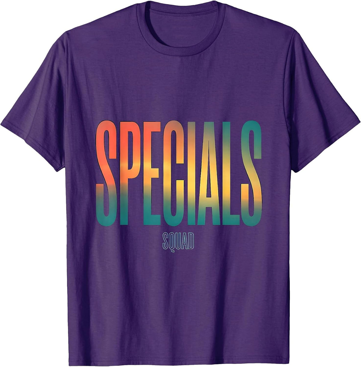 Specials Squad Gradient Back To School Staff Appreciation T-Shirt - Purple