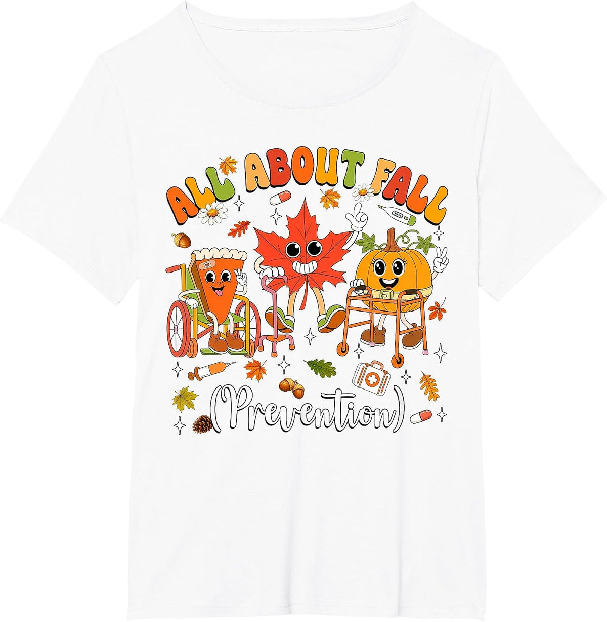 All About Fall Prevention Fall Physical Therapy PT OT Nurse T-Shirt - White