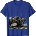 I Did Enough I Can Rest Now Funny Highland Cow Sleep Humor T-Shirt - Royal Blue