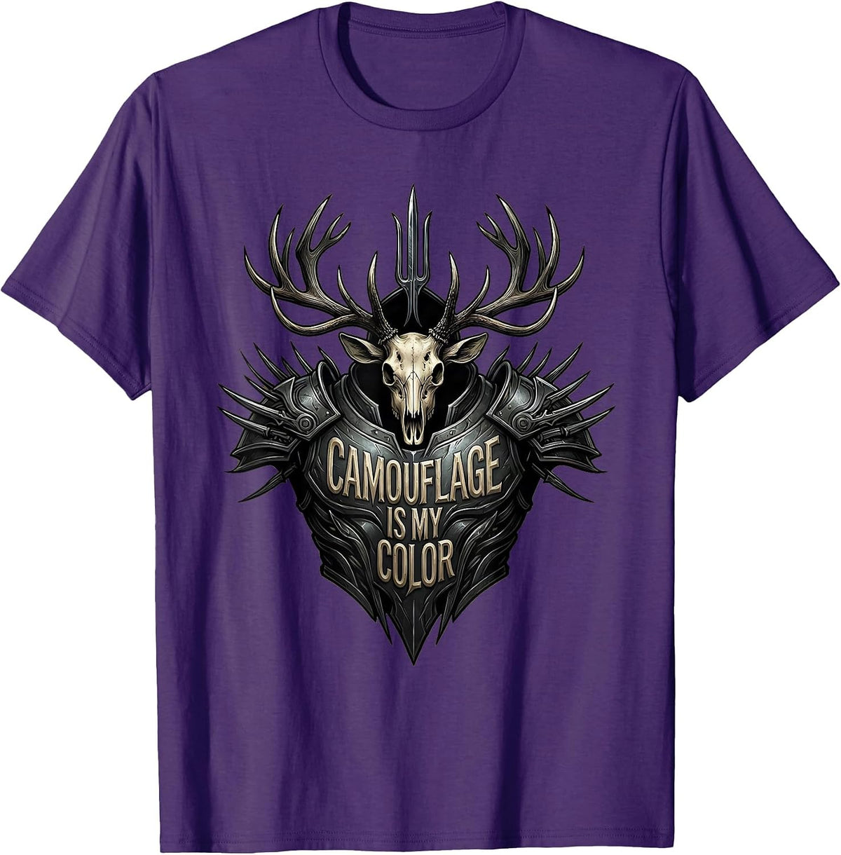Men's Camouflage Is My Color Hunting Design T-Shirt - Purple
