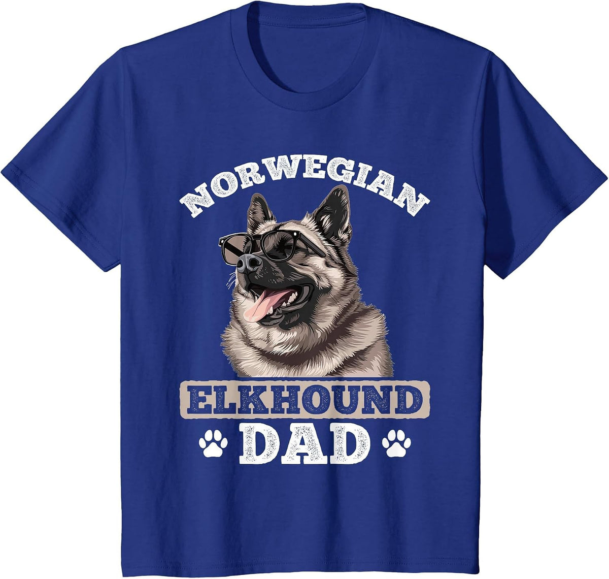 Norwegian Elkhound Dog Breed Norwegian Elkhound Dad T-Shirt - Royal Blue