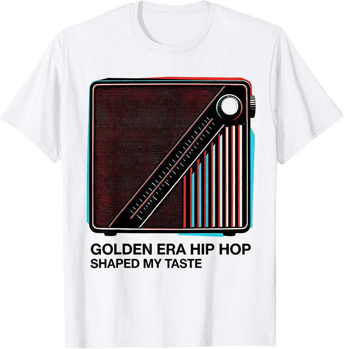 Men's Golden Era Hip Hop Shaped My Taste Retro Nostalgia T-Shirt - White