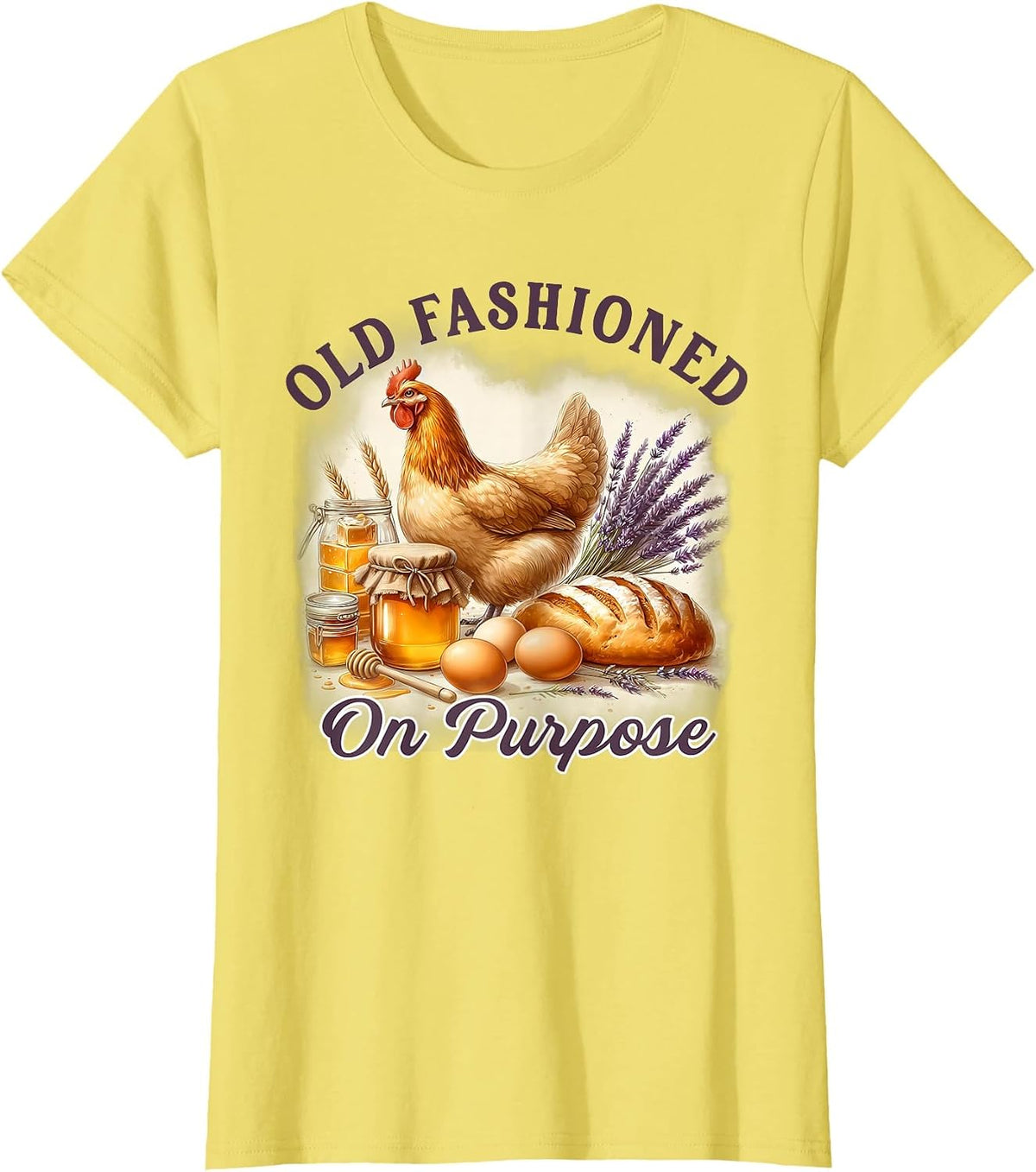 Homestead Homesteading Sourdough Old Fashioned On Purpose T-Shirt - Lemon Yellow