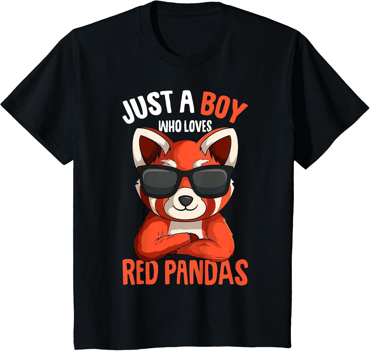 Just a Boy who Loves Red Pandas T-Shirt - Black