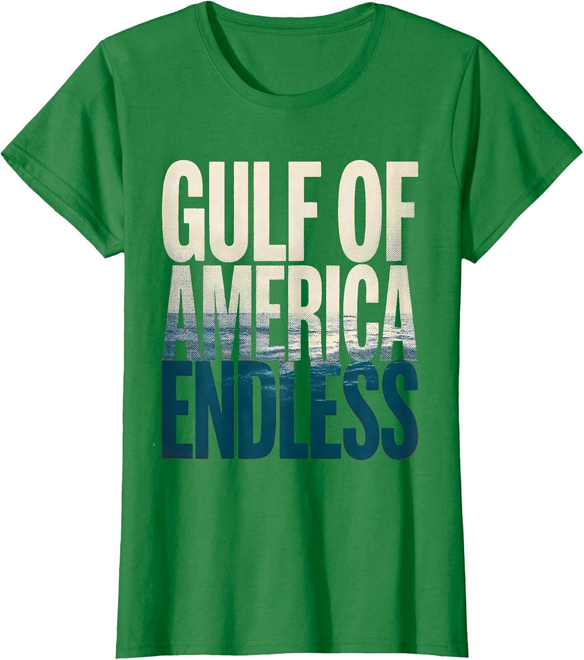 Women's Gulf of America Endless Patriotic Design T-Shirt - Kelly Green