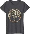 Women's Sleepover Crew Distressed Slumber Party Squad Matching Group T-Shirt - Dark Heather Grey