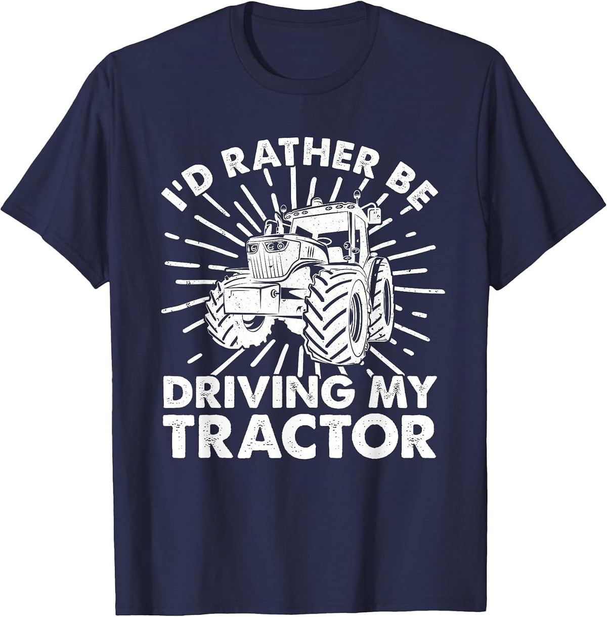 Cool Tractor Design for Men Women Tractor Driver Farm Farmer T-Shirt - Navy Blue