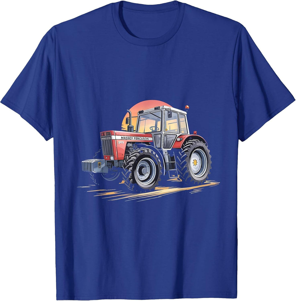 Masey Ferguson 399 Vintage Tractor Farming Fan Gear T-Shirt - Royal Blue