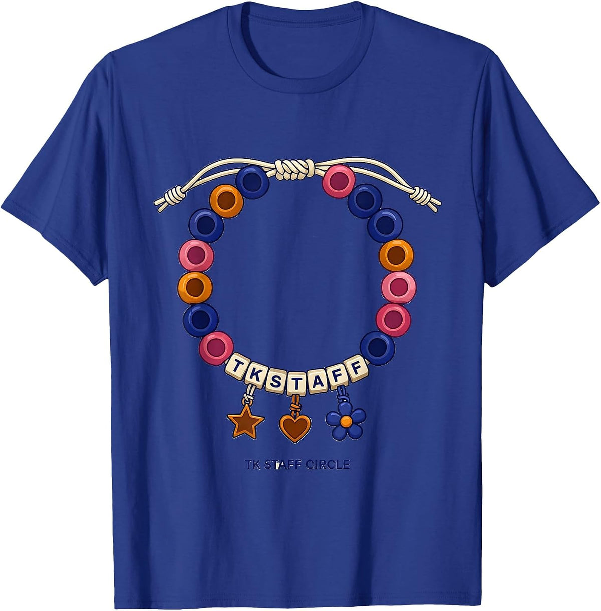 Men's TK Staff Circle Friendship Bracelet Transitional T-Shirt - Royal Blue