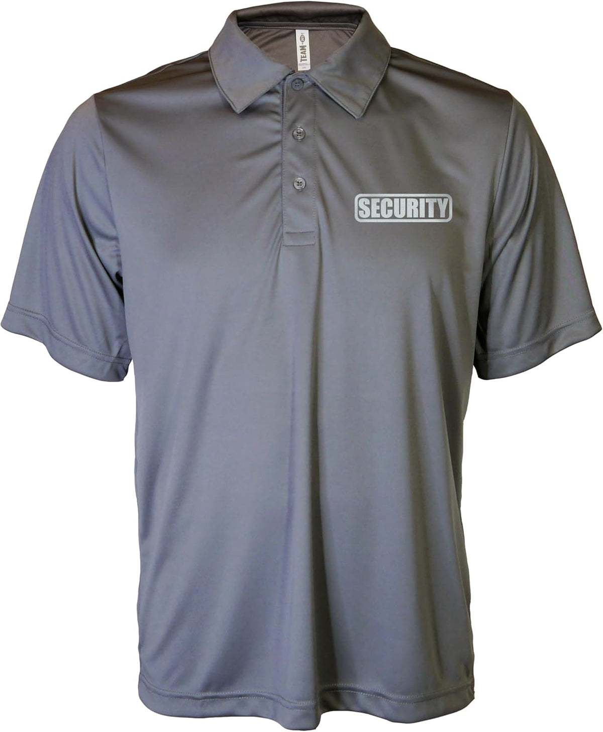 Conspiracy Tee Security Polo with Reflective Design front and back, Performance Polo w/Moisture Wicking Technology -