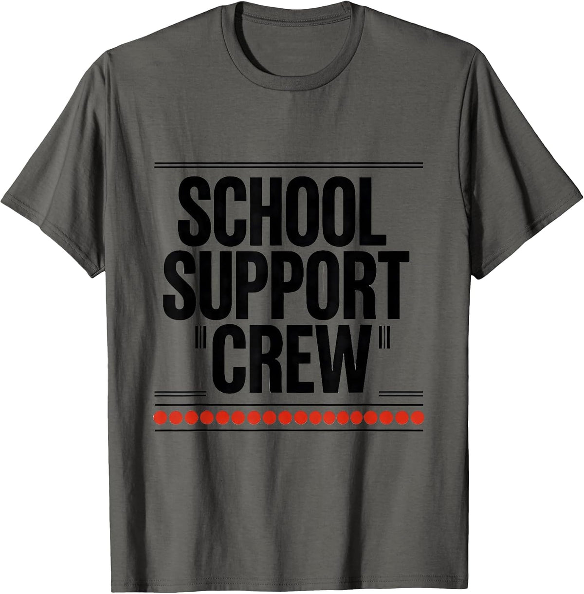 Men's School Support Crew Retro PTA Parent Volunteer Crew Pride T-Shirt - Asphalt Grey