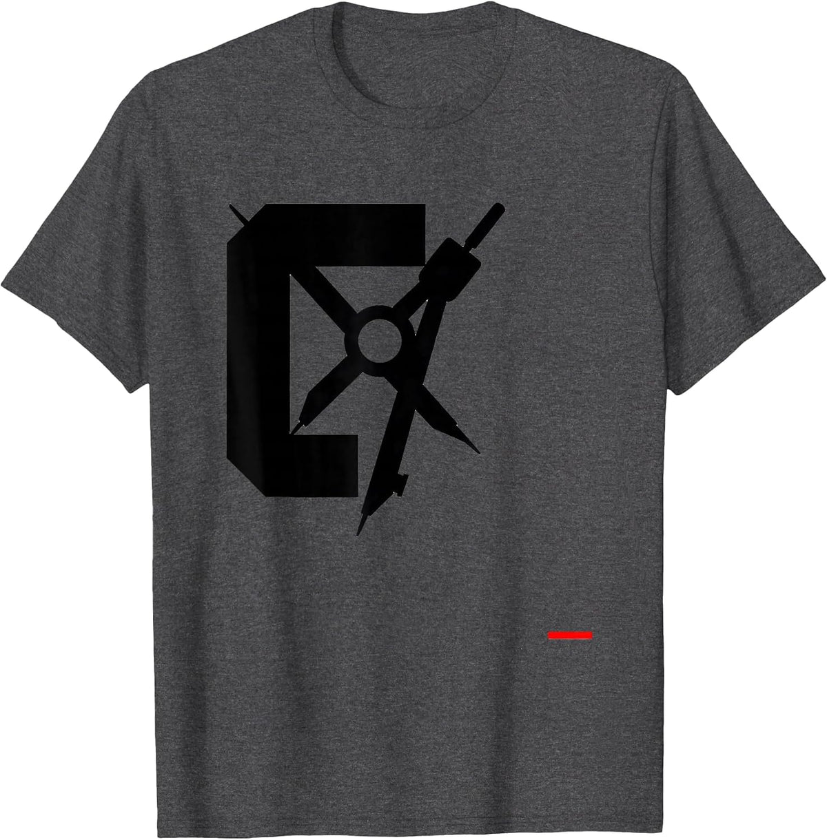 Men's Square and Compass Masonic Fraternal Pride Freemason T-Shirt - Dark Heather Grey