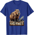 Big Yikes Distressed Funny Capybara Meme Animal Humor T-Shirt - Royal Blue