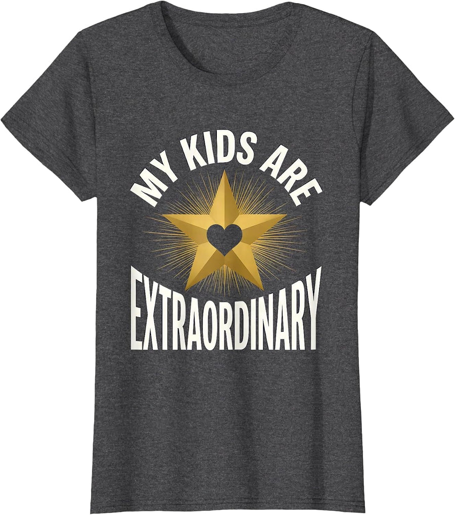 Women's My Kids Are Extraordinary Special Education Teacher T-Shirt - Dark Heather Grey