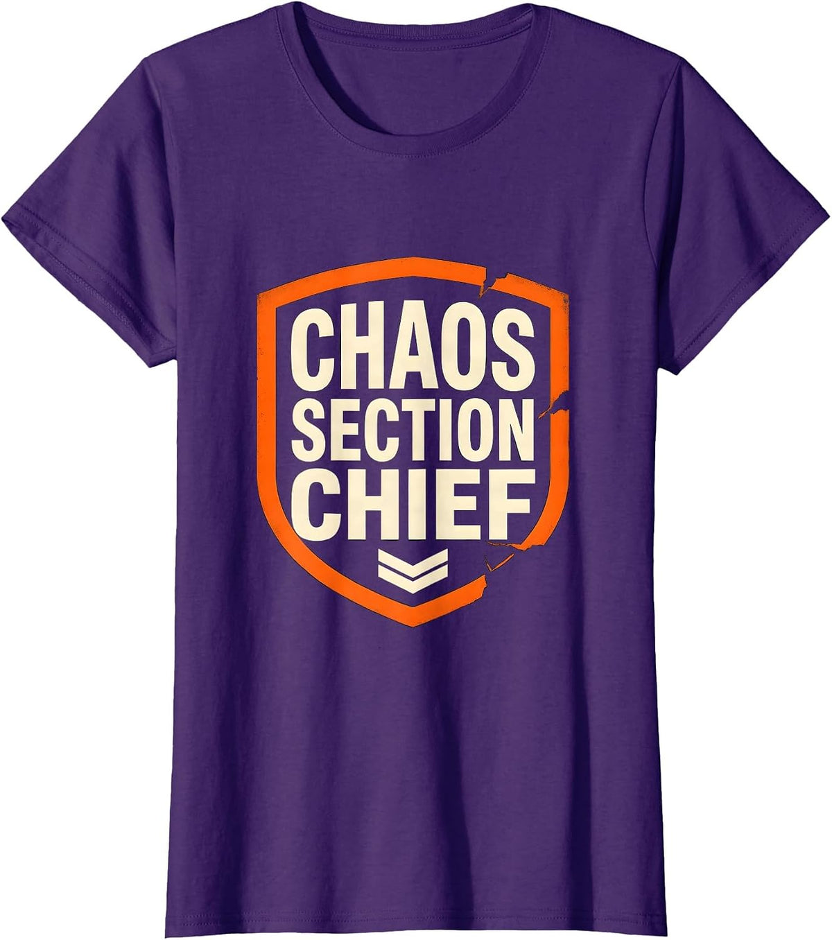 Women's Chaos Section Chief Funny Chaos Coordinator Workplace Humor T-Shirt - Purple
