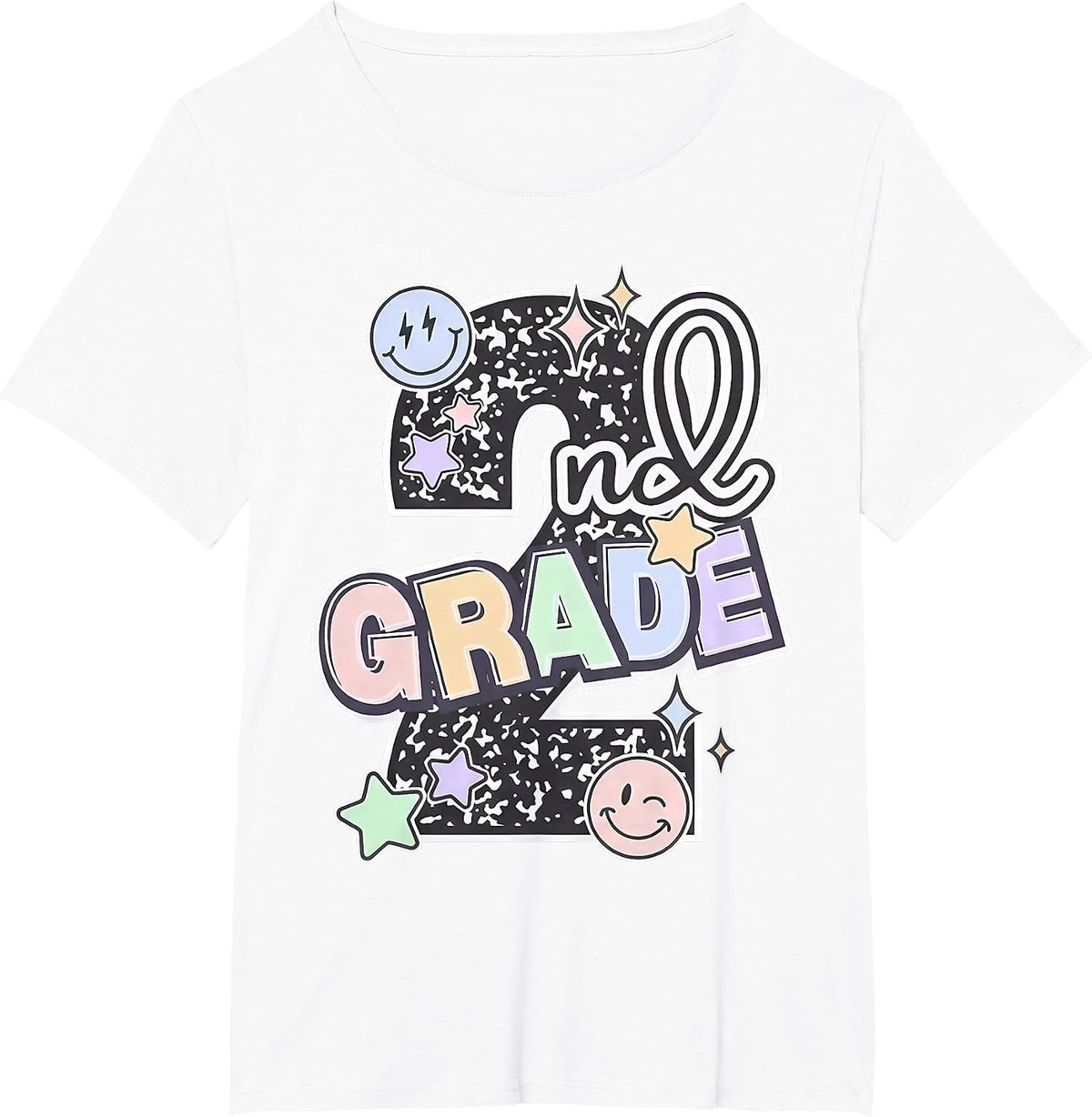 Second Grade 2nd Grade Composition Notebook Teachers T-Shirt - White