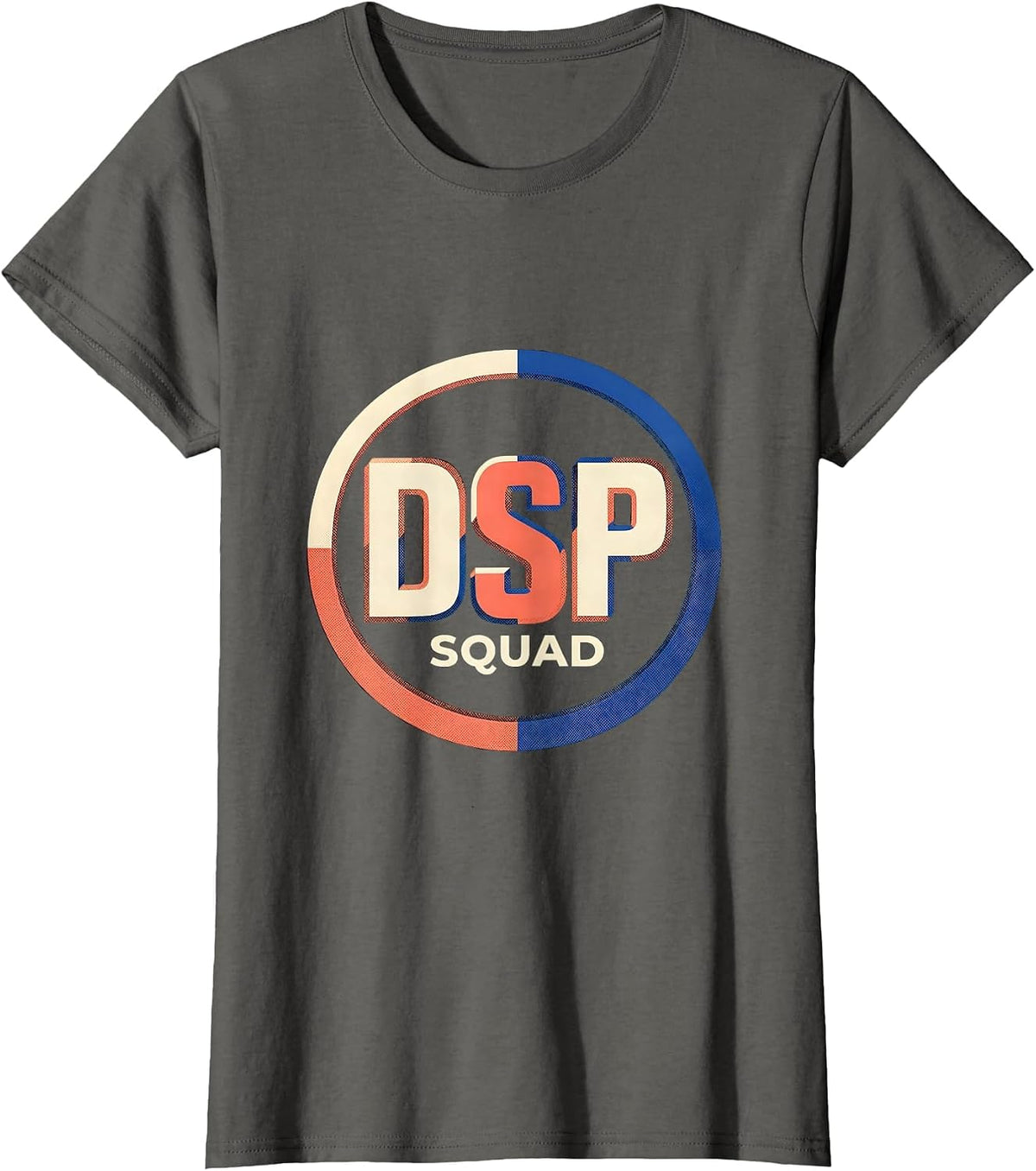 Women's DSP Squad Custom Flat Polychrome School Support Staff T-Shirt - Asphalt Grey
