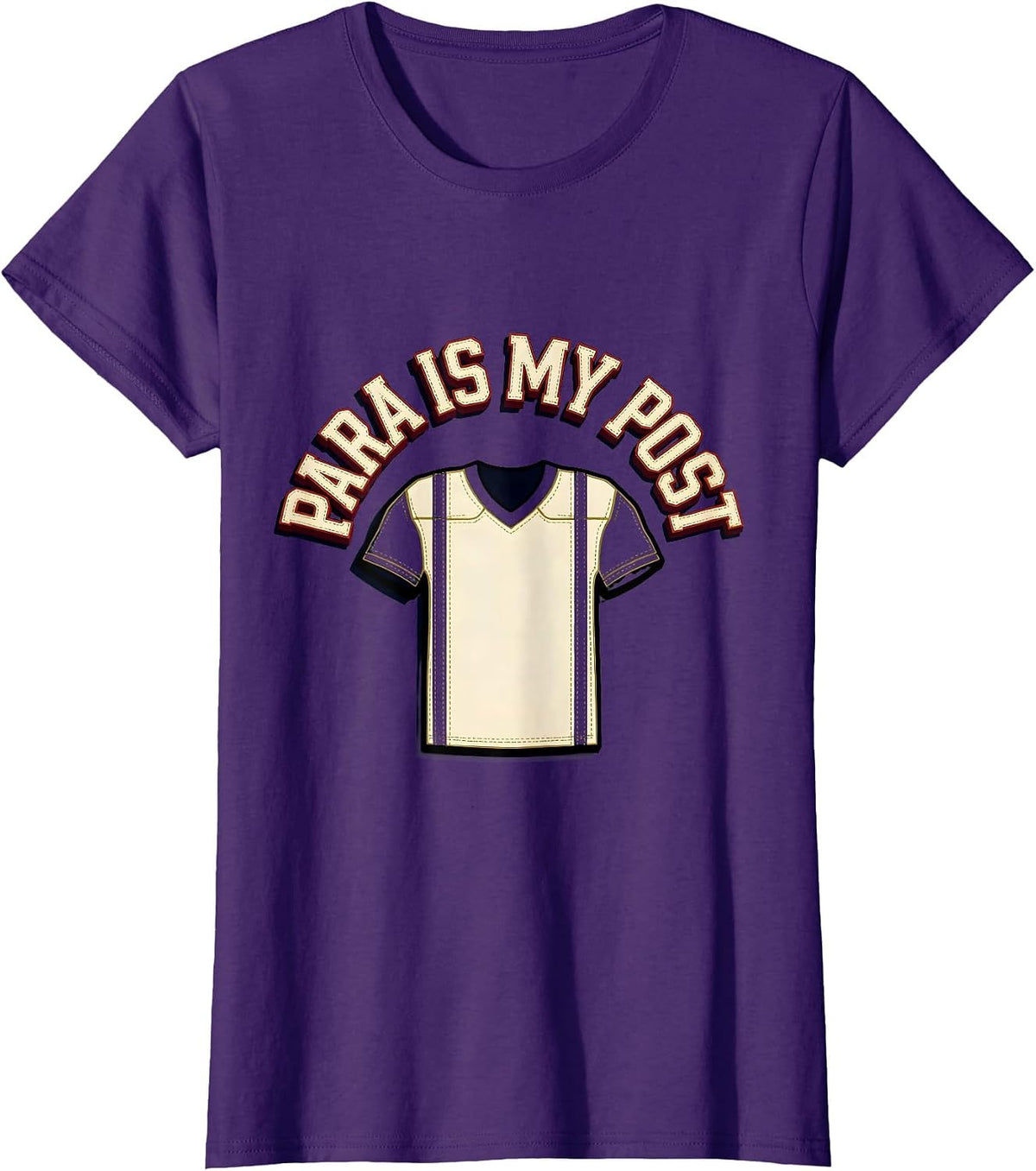 Women's Para Is My Post Funny Paraprofessional Paraeducator T-Shirt - Purple