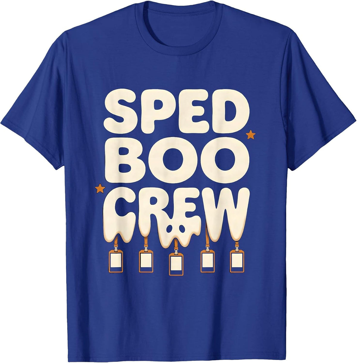 SPED Boo Crew Funny Para Normal Activities Paraprofessional T-Shirt - Royal Blue