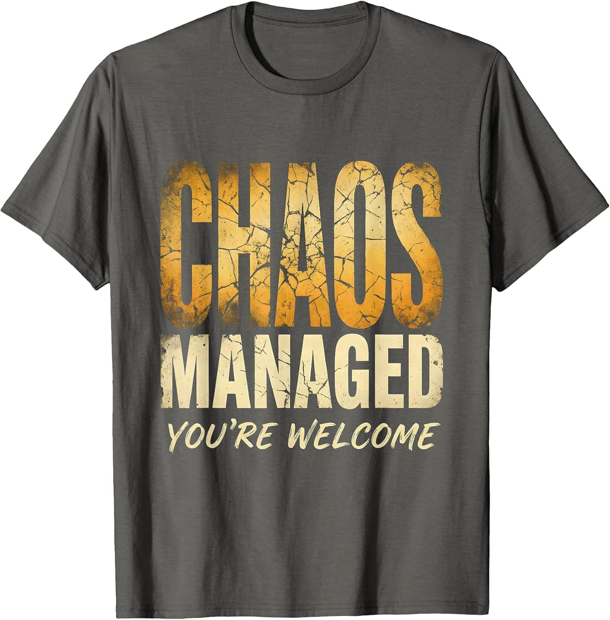 Men's Chaos Coordinator Chaos Managed You're Welcome T-Shirt - Asphalt Grey