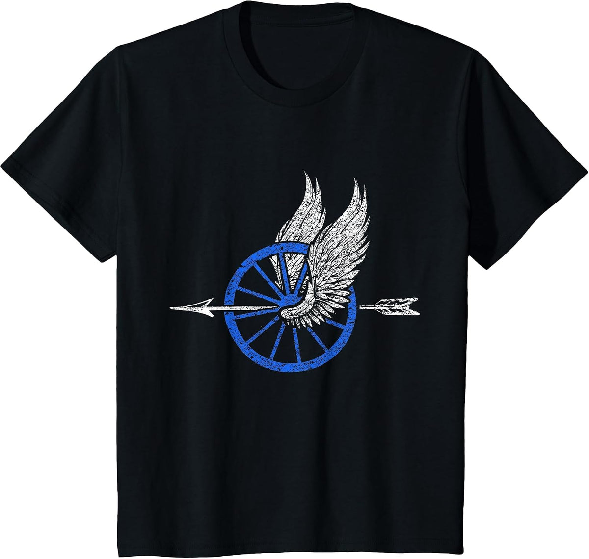 Law Enforcement Motorcycle Unit Tshirt Wing Wheel Arrow Tee T-Shirt - Black