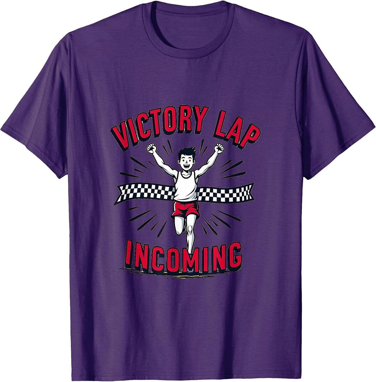Victory Lap Incoming Field Day Graphic Design T-Shirt - Purple