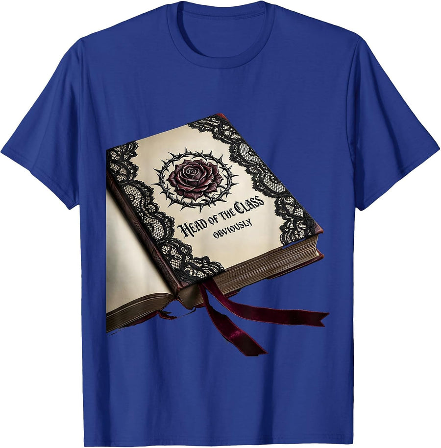 Head of the Class Obviously Teacher Design T-Shirt - Royal Blue