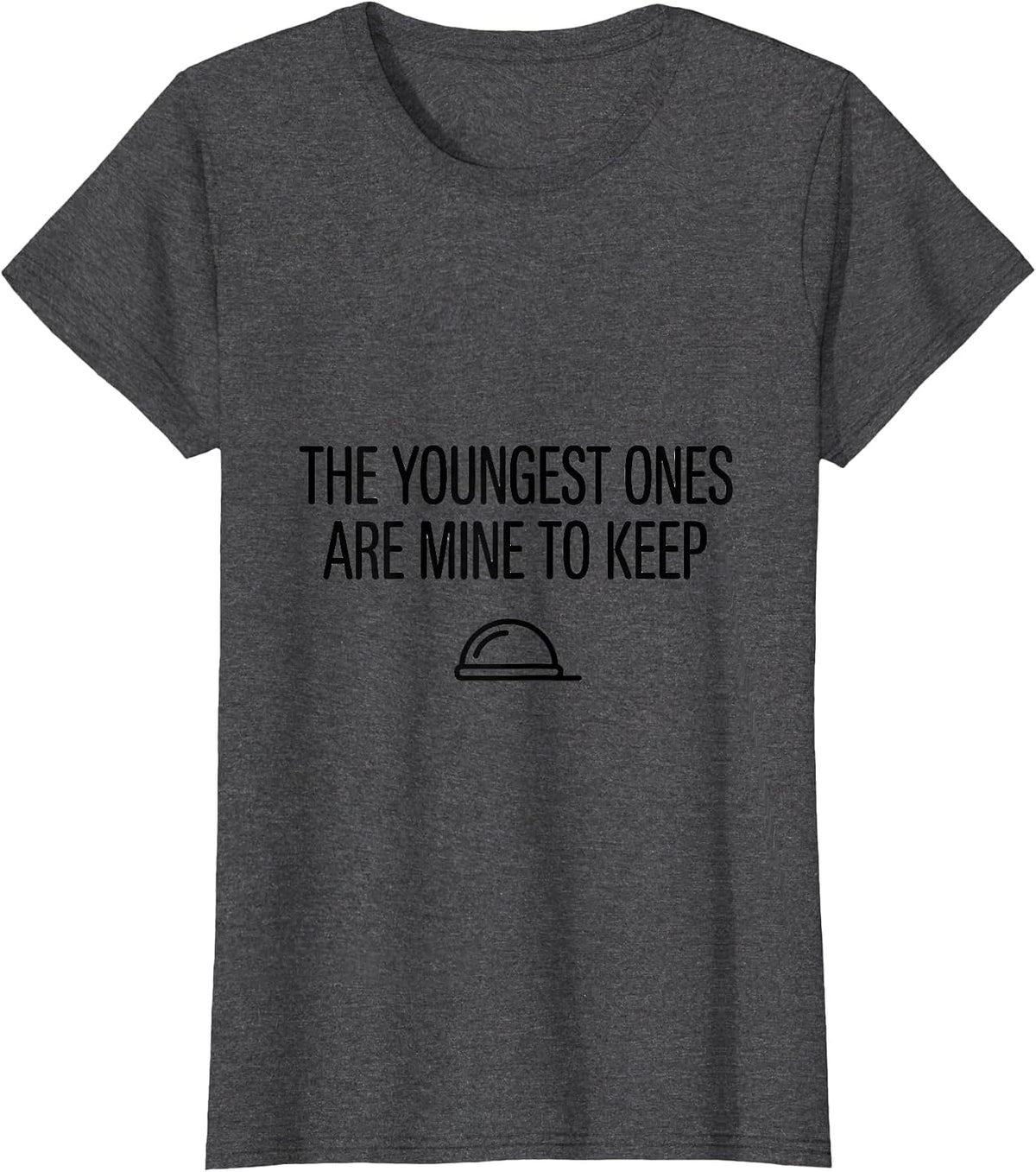 Women's The Youngest Ones Are Mine to Keep Cute NICU Nurse Pediatric T-Shirt - Dark Heather Grey