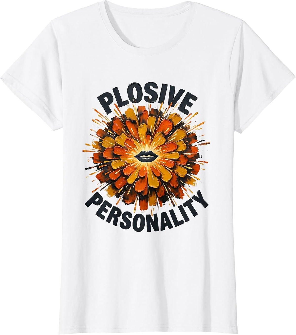 Women's Plosive Personality Retro Floral Speech Language Pathologist T-Shirt - White