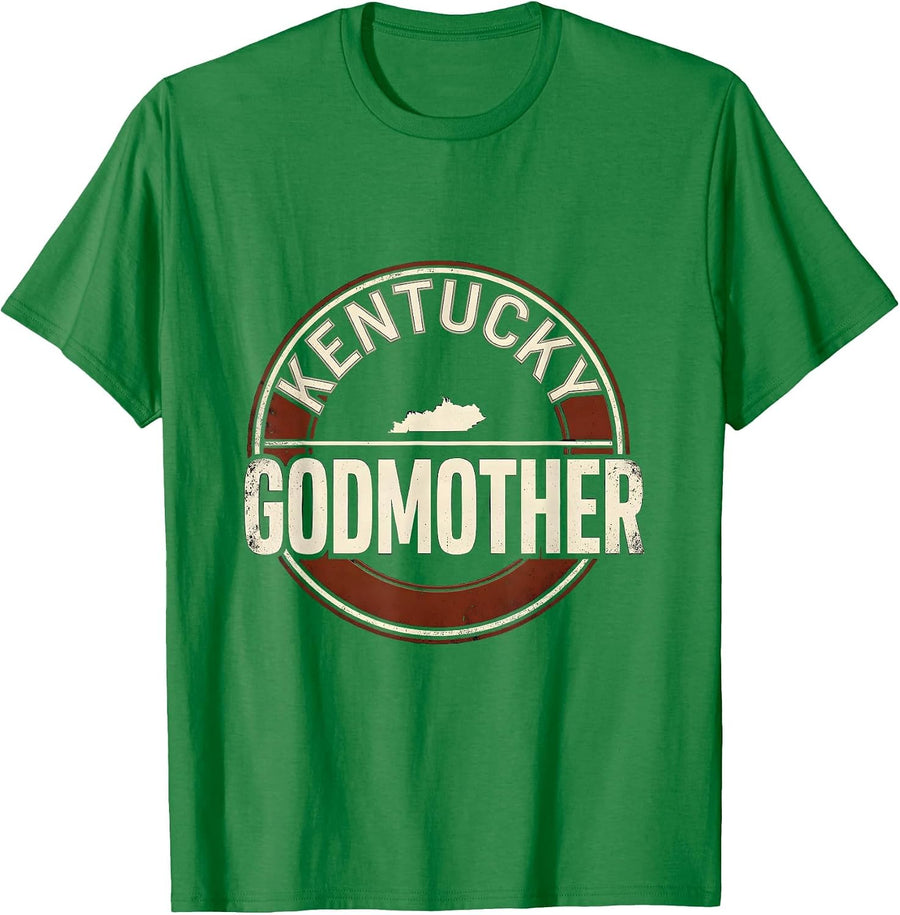 Men's Kentucky Godmother Vintage State Pride Kentucky Dad T-Shirt - Kelly Green