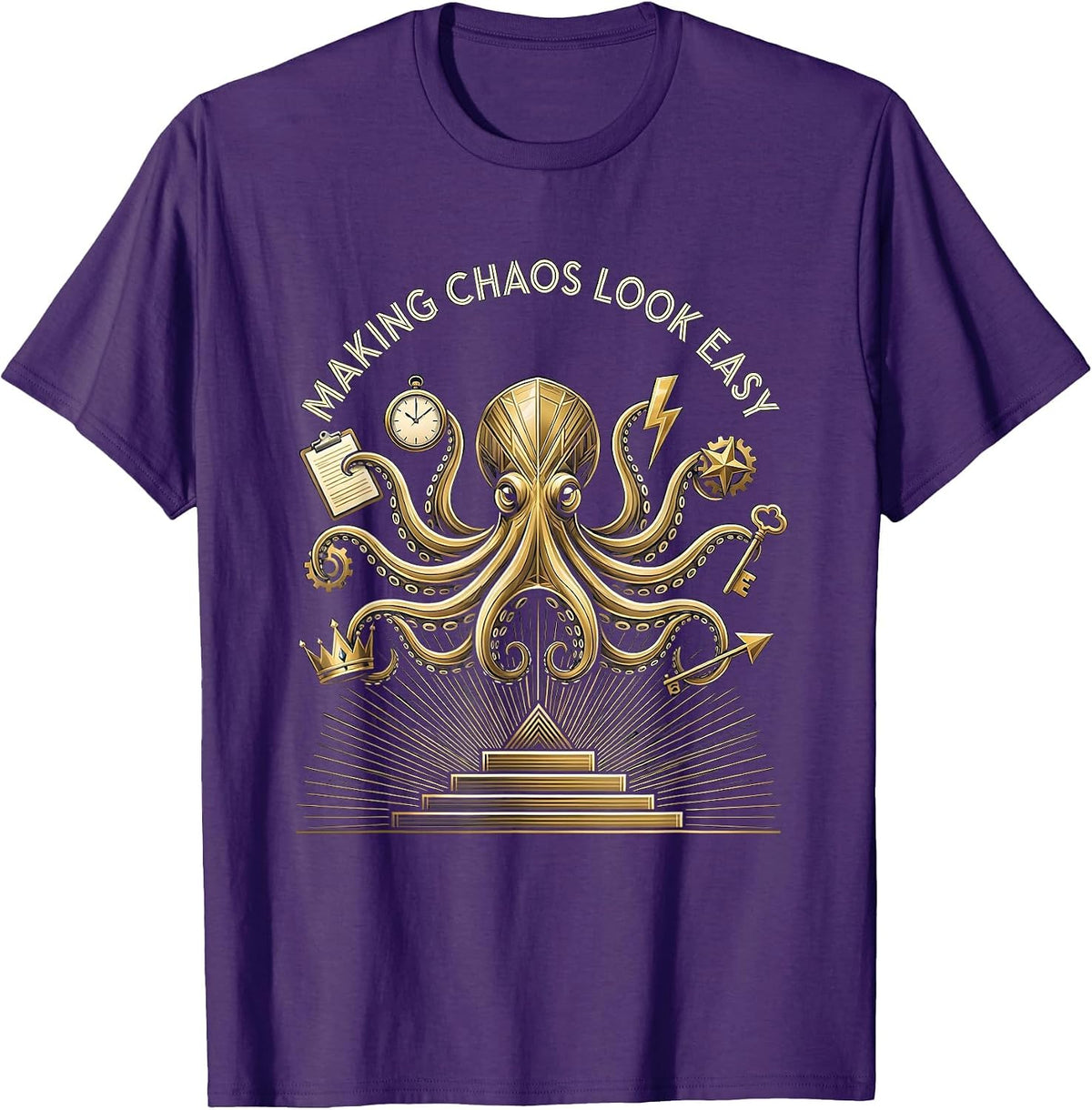 Men's Chaos Coordinator Making Chaos Look Easy Design T-Shirt - Purple