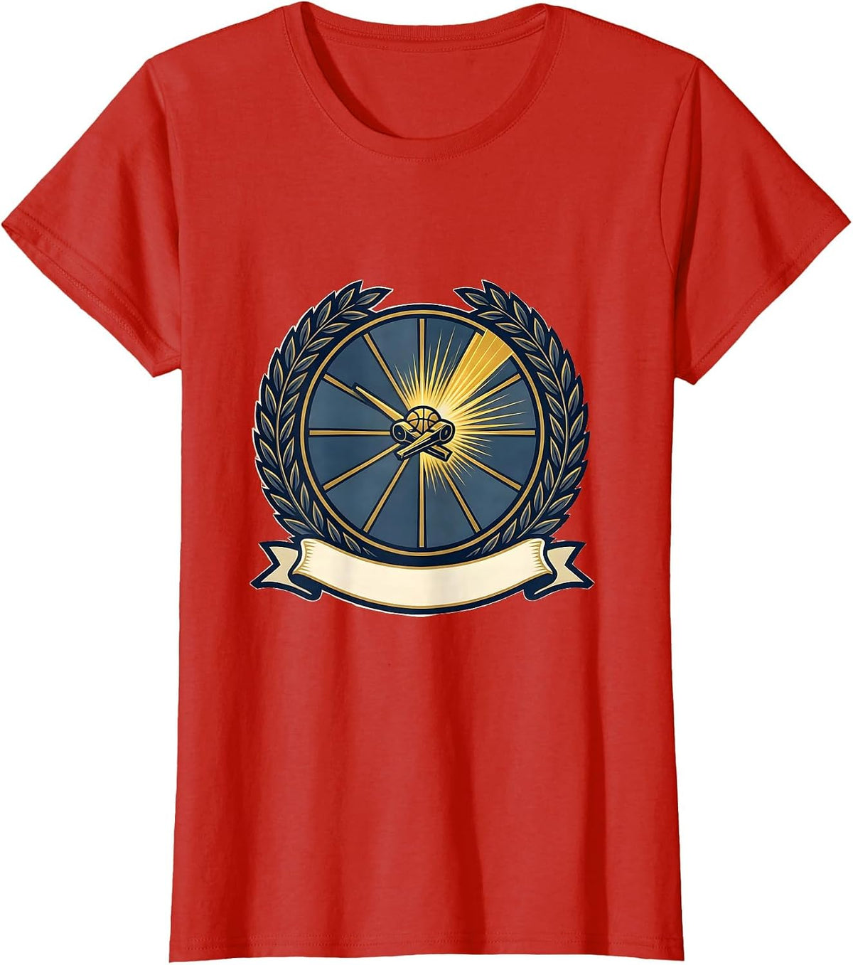 PE Teacher Seal Emblem Back To School Staff T-Shirt - Red