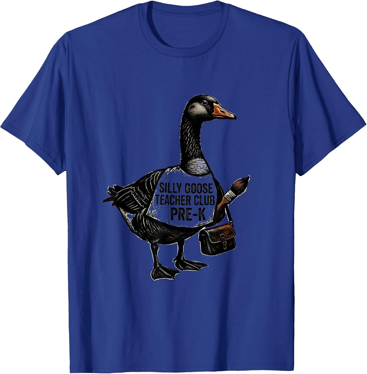 Men's Silly Goose Teacher Club Pre-K Funny Back to School T-Shirt - Royal Blue