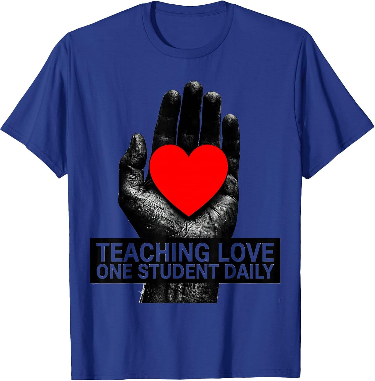 Men's Teaching Love One Student Daily Special Ed Design T-Shirt - Royal Blue