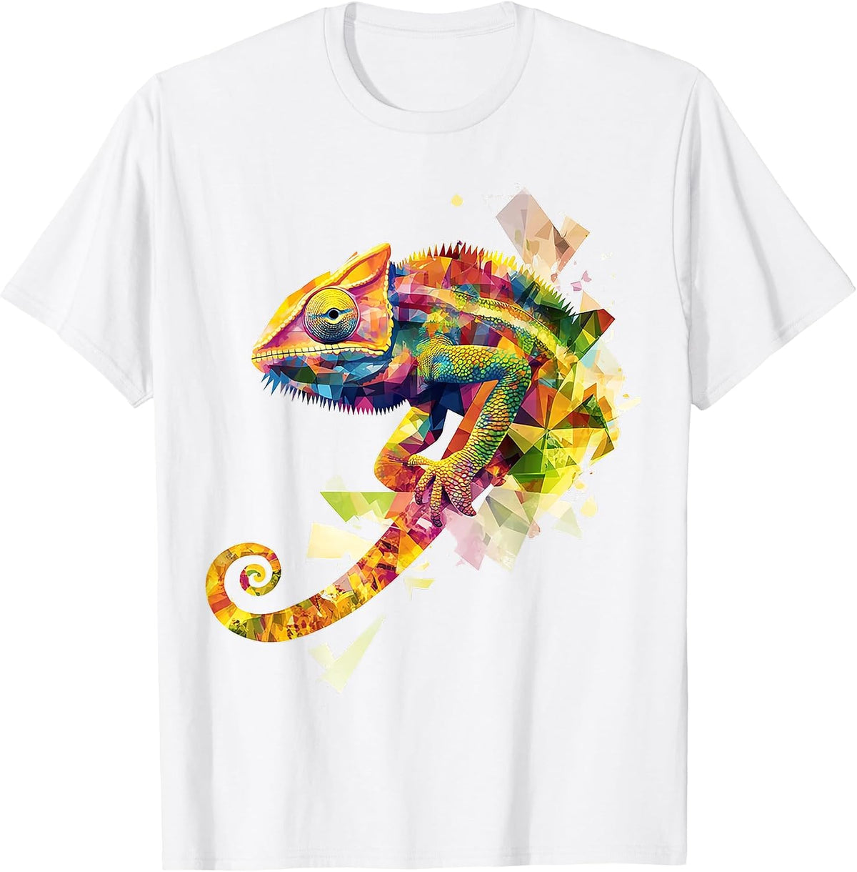 Chameleon Animal Motif Art T-Shirt - As Pictured