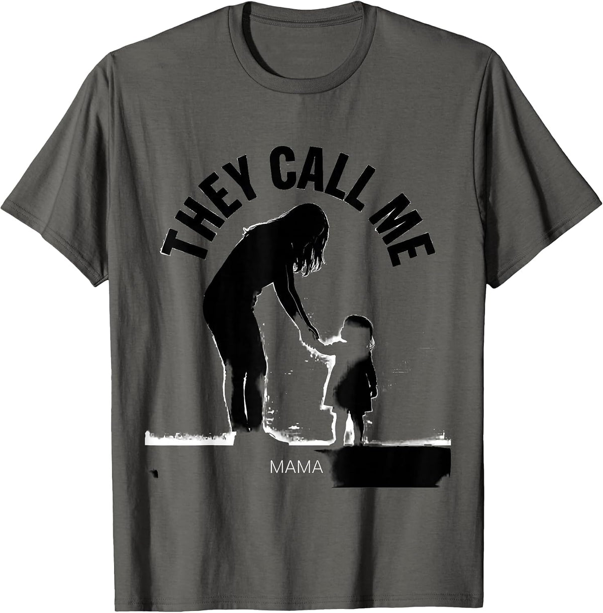Men's They Call Me Mama Minimalist Family Role Gift T-Shirt - Asphalt Grey