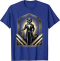 Dapper Cat in Tiny Tuxedo with Cane T-Shirt - Royal Blue