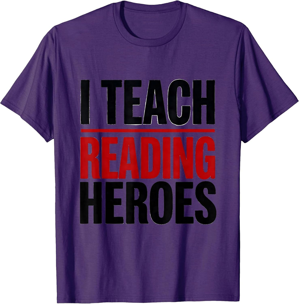 I Teach Reading Heroes Funny Teacher Back To School Gift T-Shirt - Purple