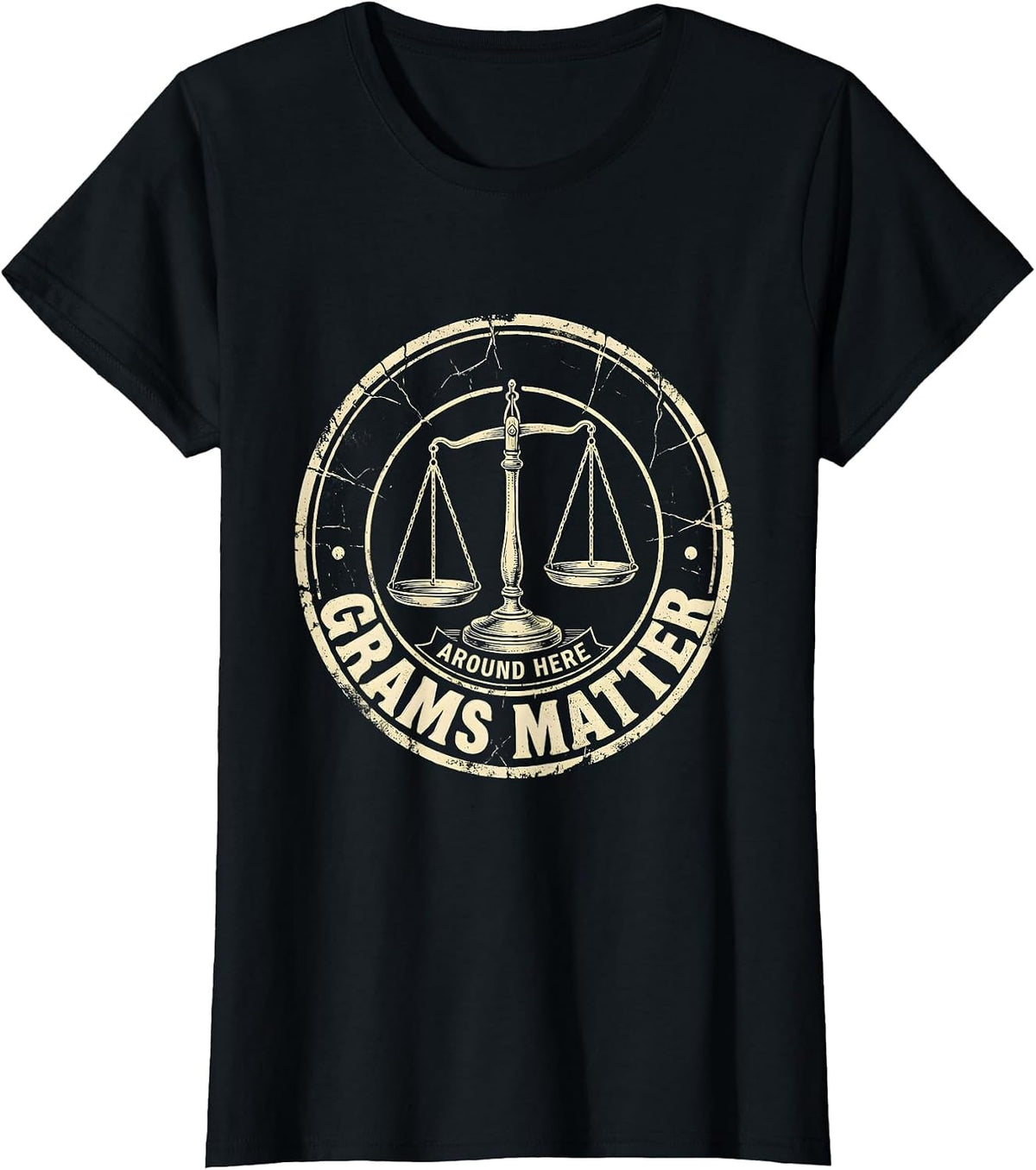 Grams Matter Here NICU Nurse Design T-Shirt - Black