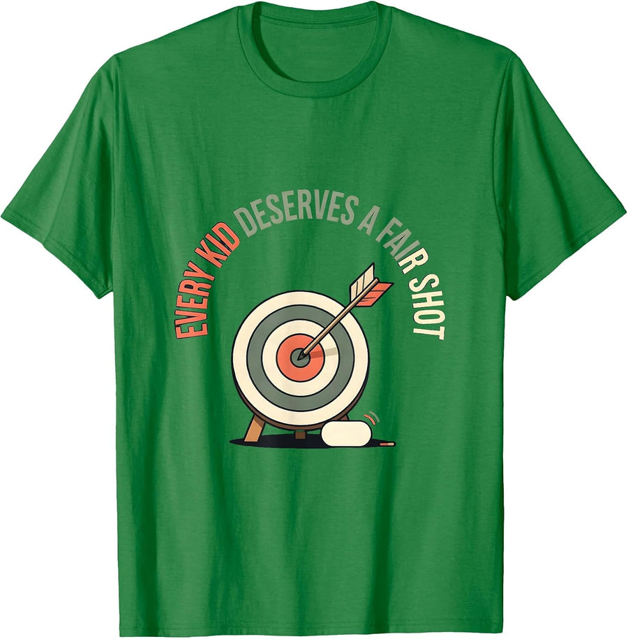 Men's Every Kid Deserves A Fair Shot Inspirational SPED Teacher T-Shirt - Kelly Green