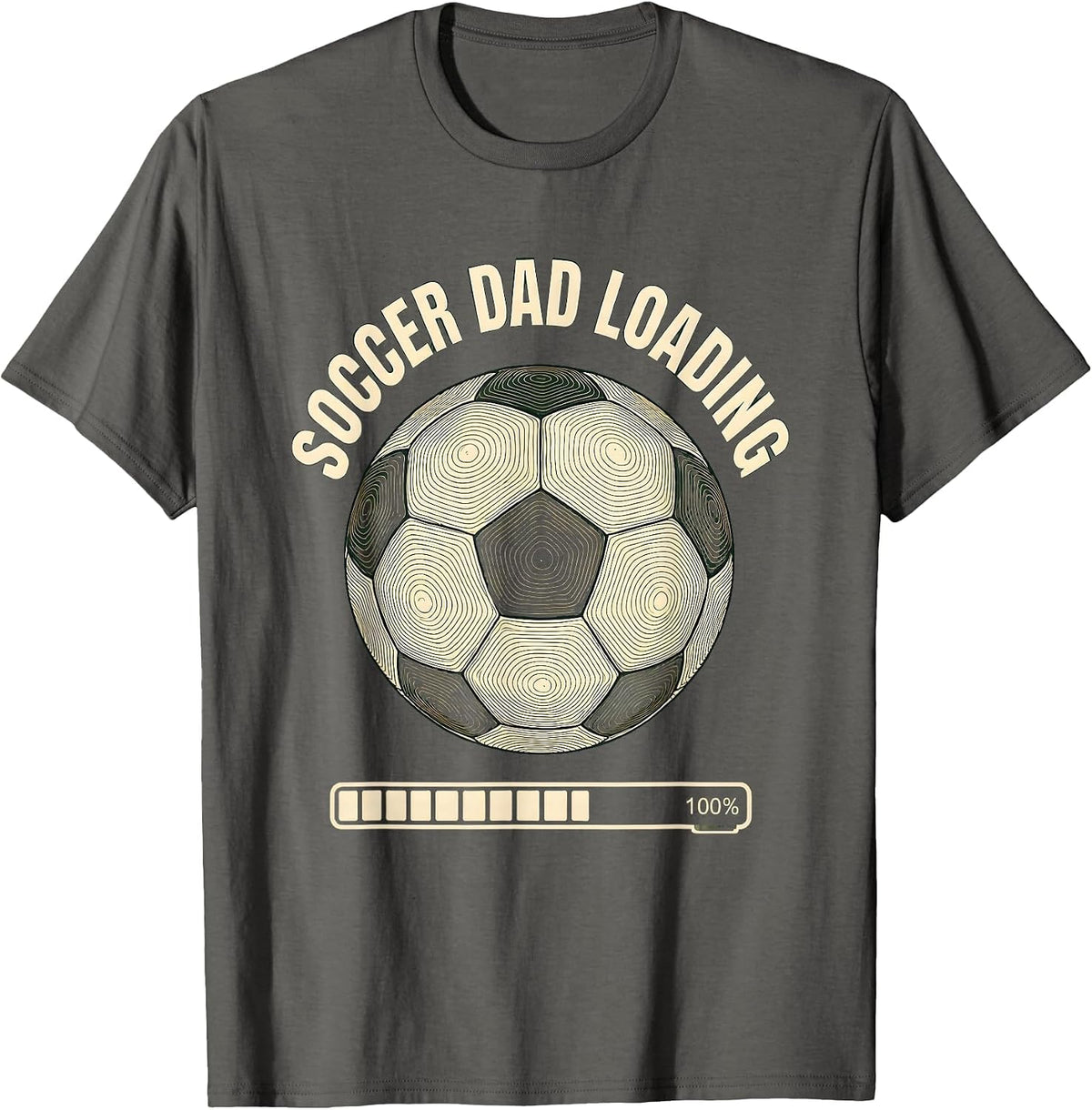 Soccer Dad Loading Funny Graphic Design T-Shirt - Asphalt Grey