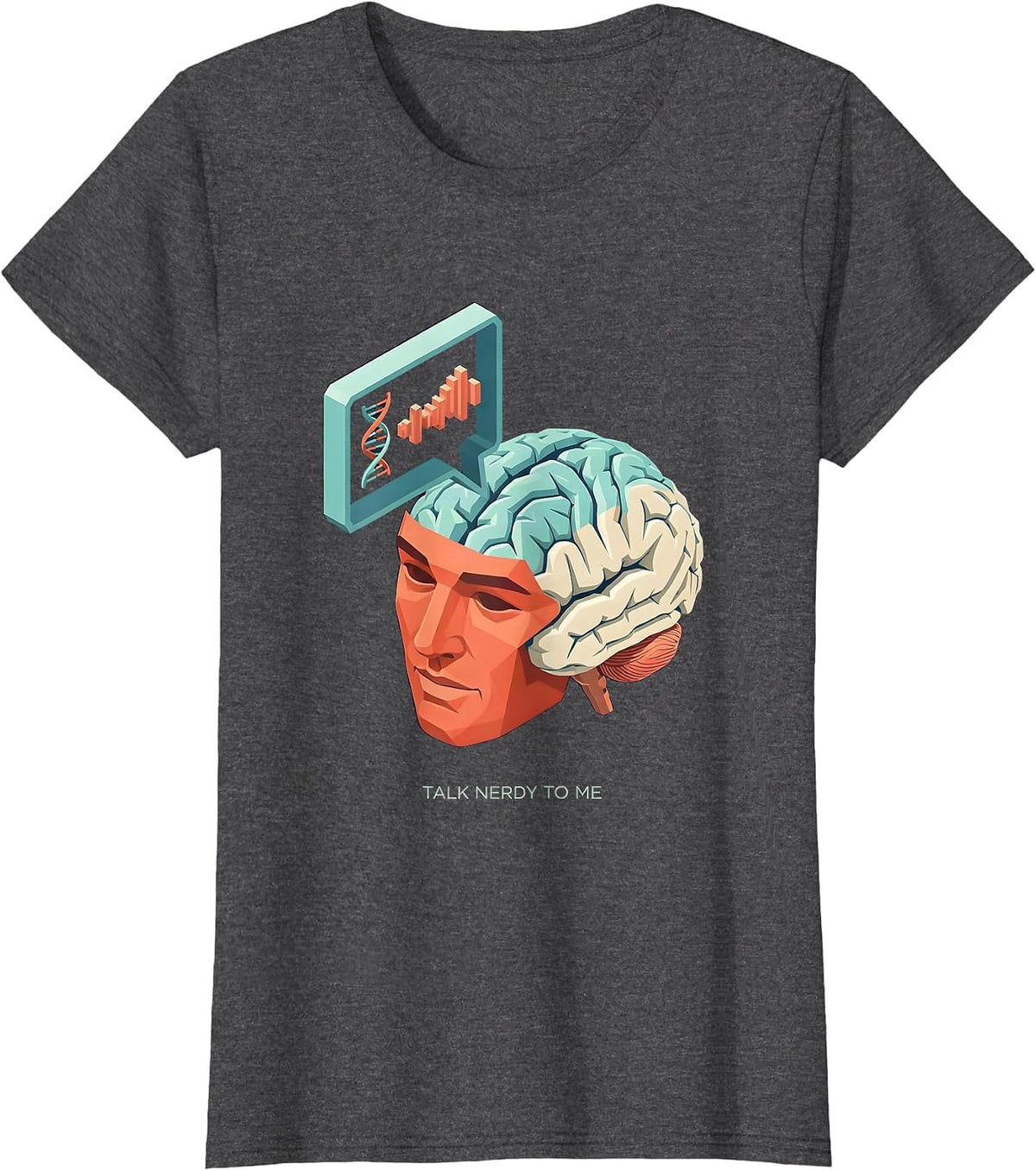 Women's Talk Nerdy To Me Speech Therapy Design T-Shirt - Dark Heather Grey