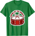 Men's Drums Hit The Hardest Drummer Design T-Shirt - Kelly Green