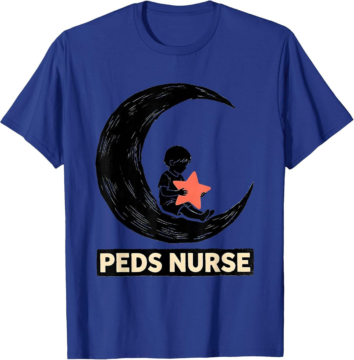 PEDS NURSE Cute Pediatric Nurse Practitioner NICU PICU Crew T-Shirt - Royal Blue