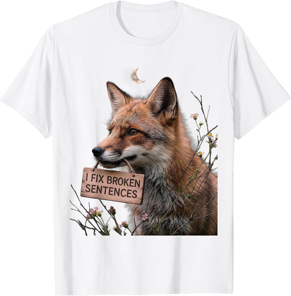 Men's I Fix Broken Sentences Speech Therapy Design T-Shirt - White