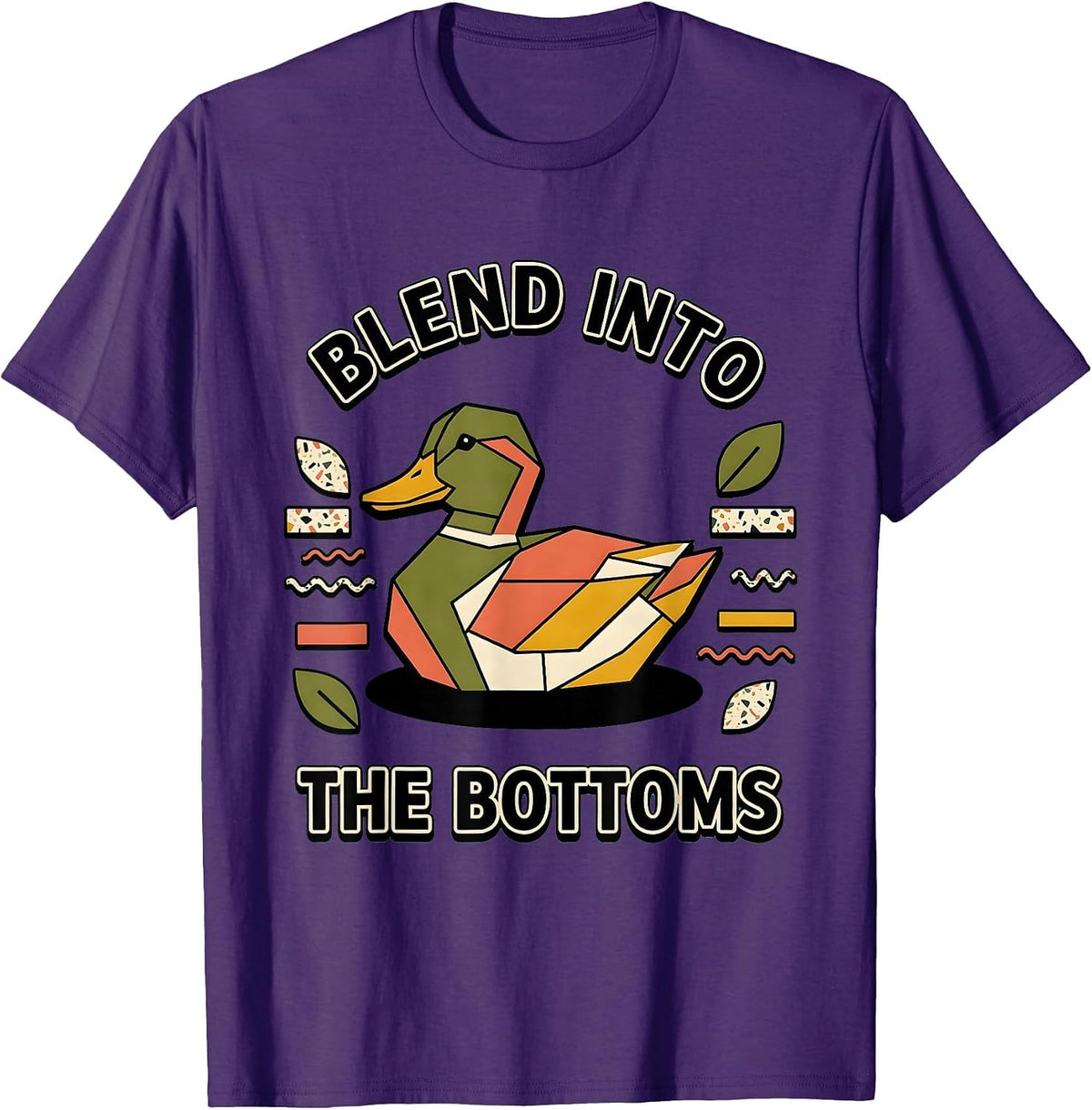 Men's Blend Into the Bottoms Bottomland Camo Design T-Shirt - Purple