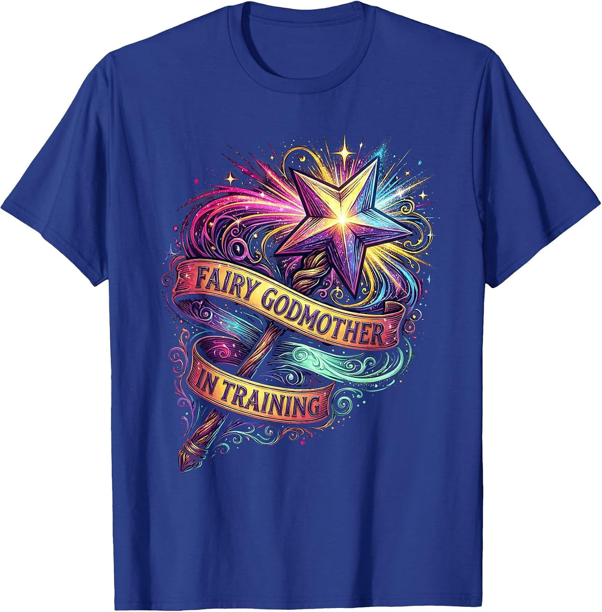 Fairy Godmother In Training Magical Design T-Shirt - Royal Blue