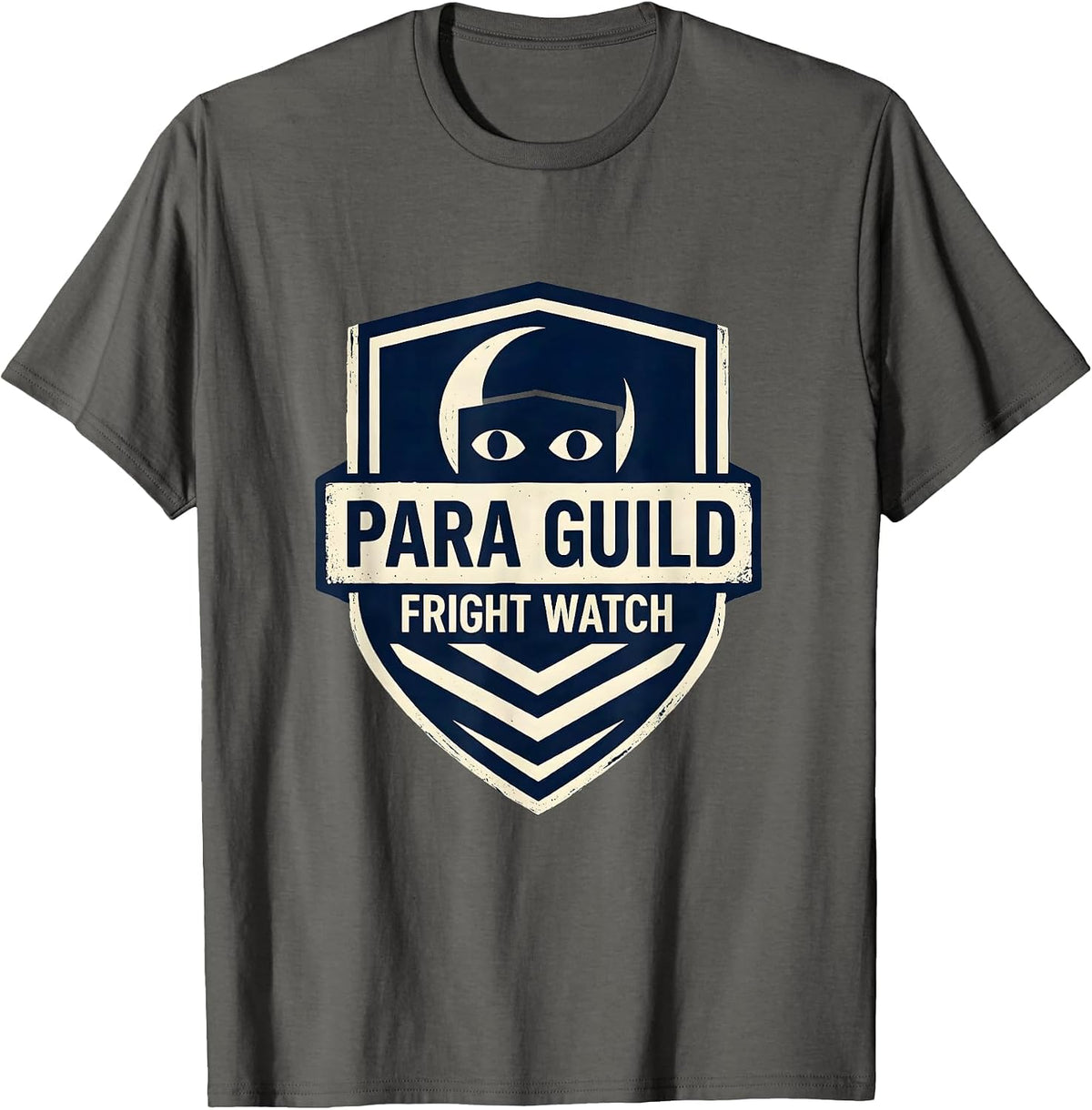 Para Guild Fright Watch Punny Paraeducator Halloween Ghost T-Shirt - Asphalt Grey