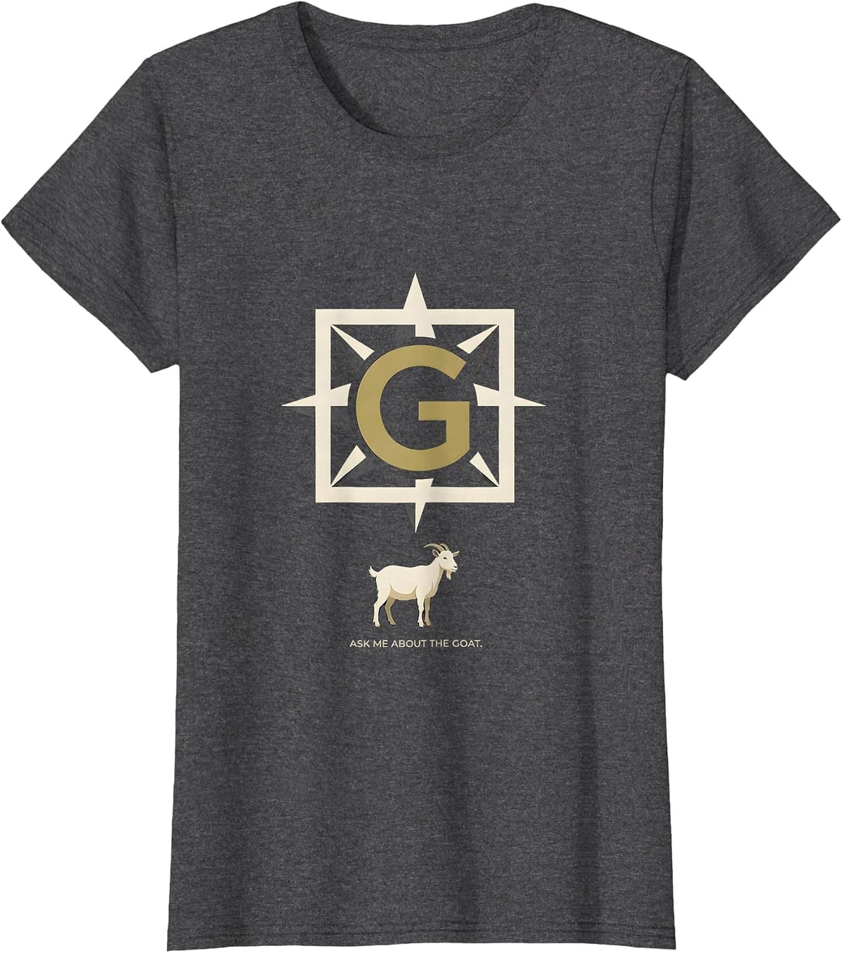 Women's Ask Me About The Goat Freemason Masonic Fraternal Pride T-Shirt - Dark Heather Grey