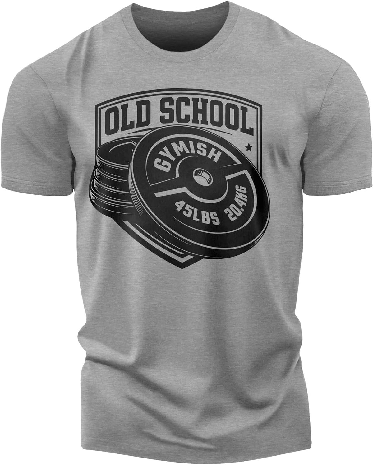 Gymish Lifestyle Old School Workout Shirt for Men, Deadlift Lifting T-Shirt - 2. Old School Grey